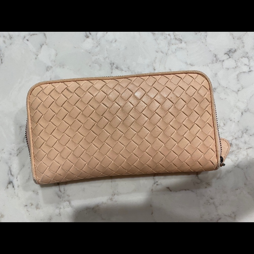 bottega veneta intrecciato women wallet beige